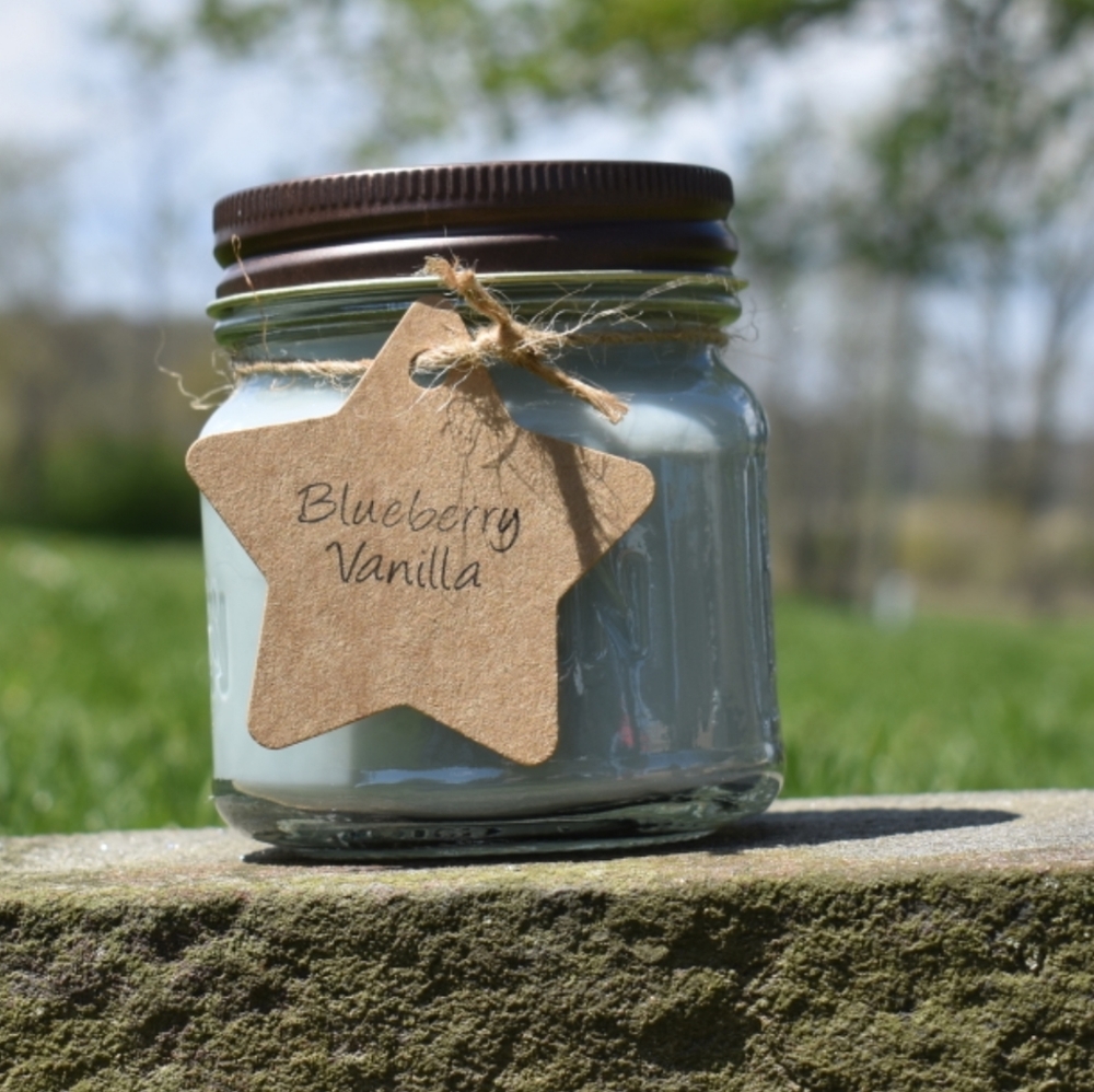 Hand poured 16oz. Blueberry Vanilla Soy Candle